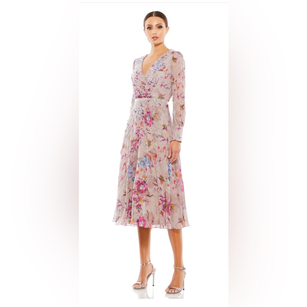 NWT Mac Duggal Midi Sequin Dress Size 24